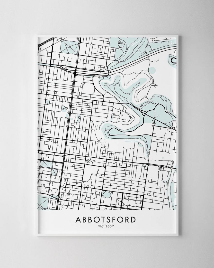 Melbourne – Abbotsford Map Print - Chelsea Chelsea